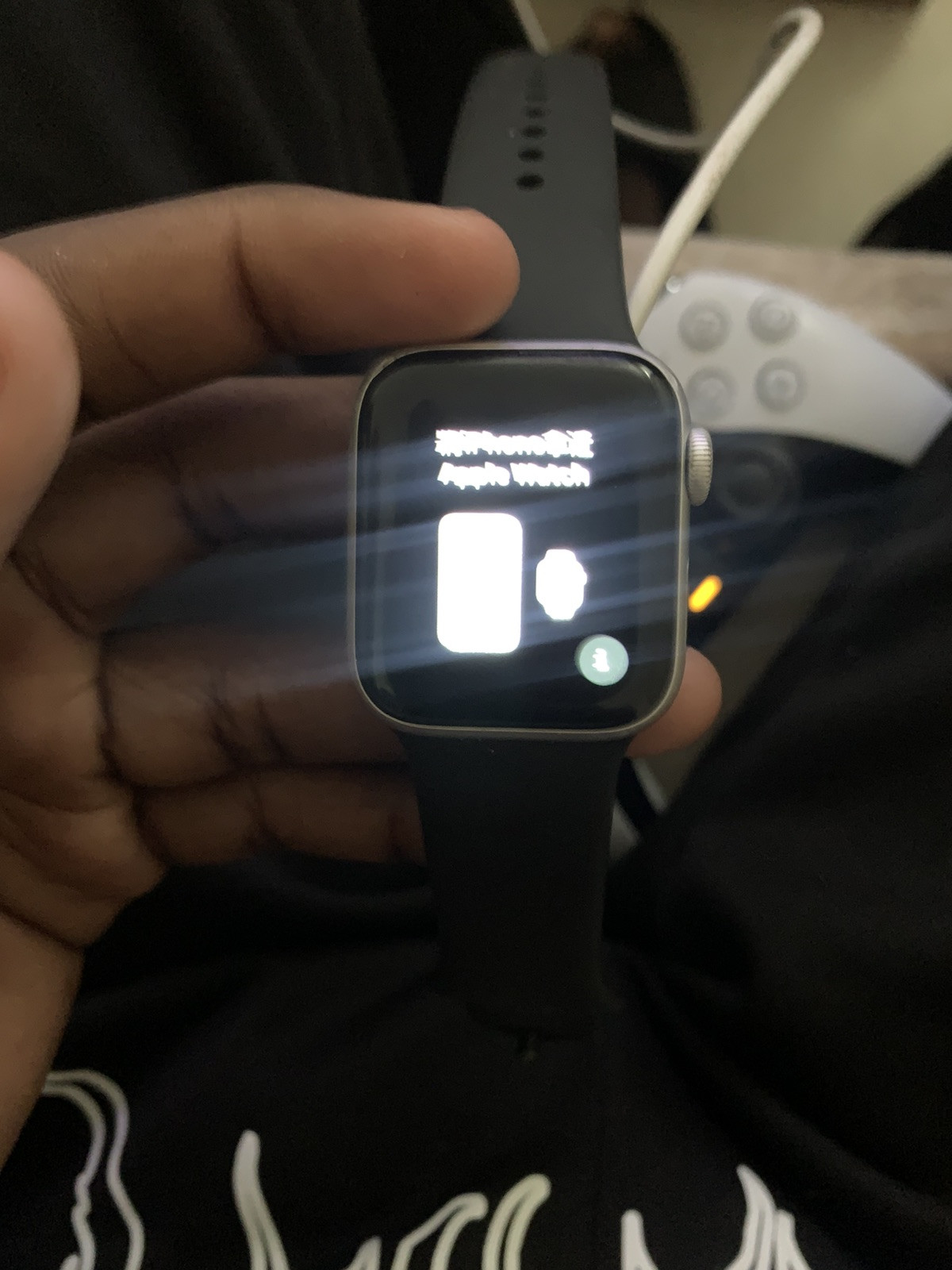 Apple Watch Series 5 44mm Space Gray Aluminum Case with Black Sport Band – S/M &