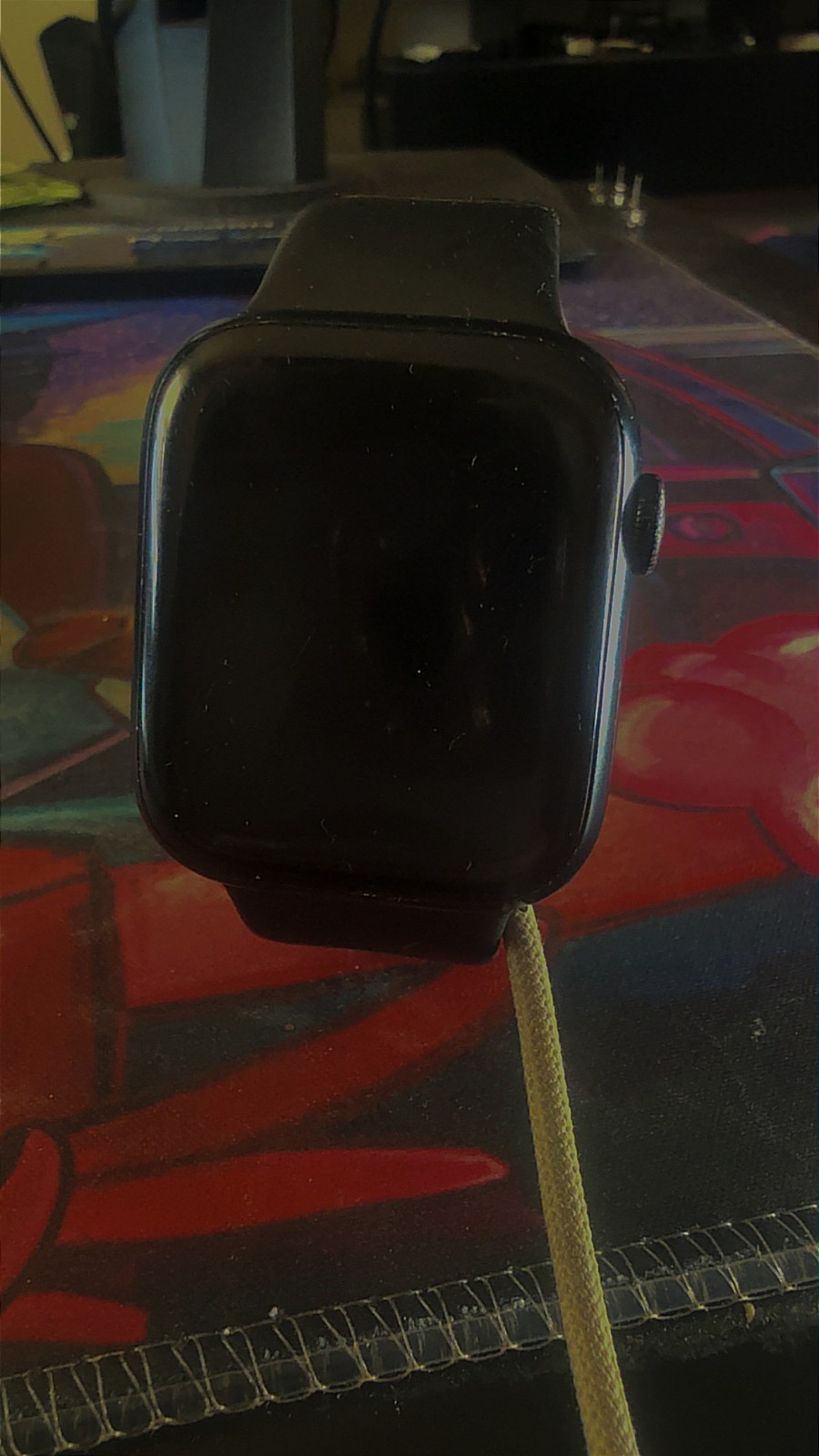 Apple Watch Series 9 45mm Aluminum Case with M/L Sport Band – Midnight (GPS)…