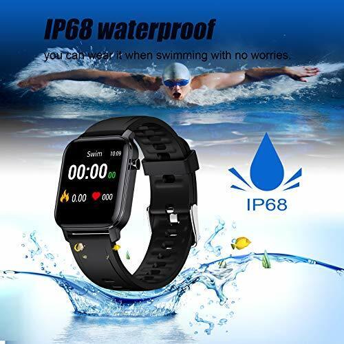 Smart Watch Fitness Tracker-1.4 Inch Full Touch Screen Android Black