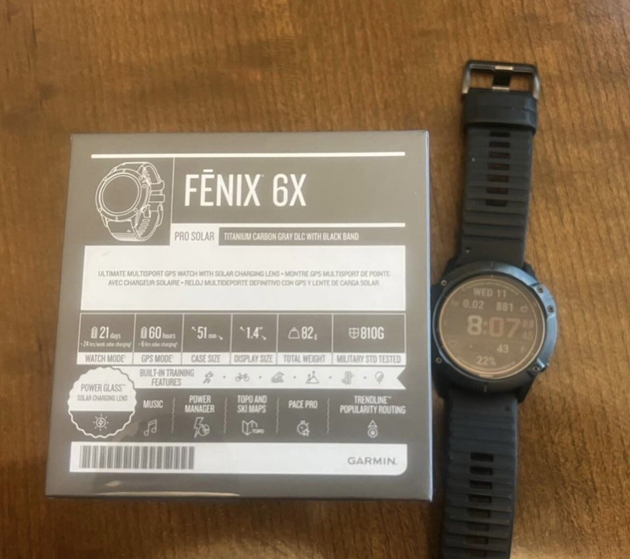 garmin fenix 6x pro solar 51mm