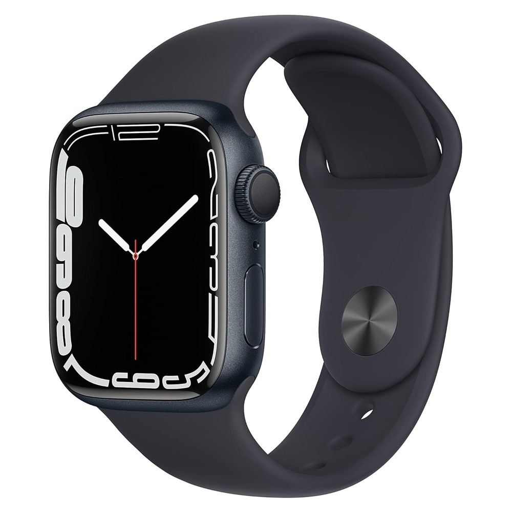 Apple Watch Series 7 45mm (GPS) Midnight Aluminum Case w/Sport Band – Excellent