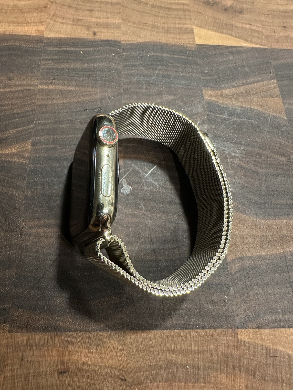 Apple Watch Series 6 44mm Case with Milanese Loop – Gold Stainless Steel,…