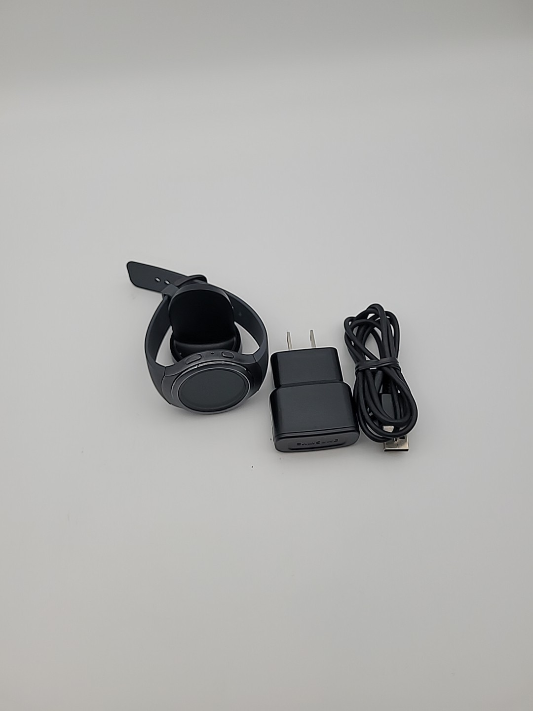 Samsung Galaxy Gear S2 42mm Stainless Steel Case Dark Gray Classic Buckle Smart