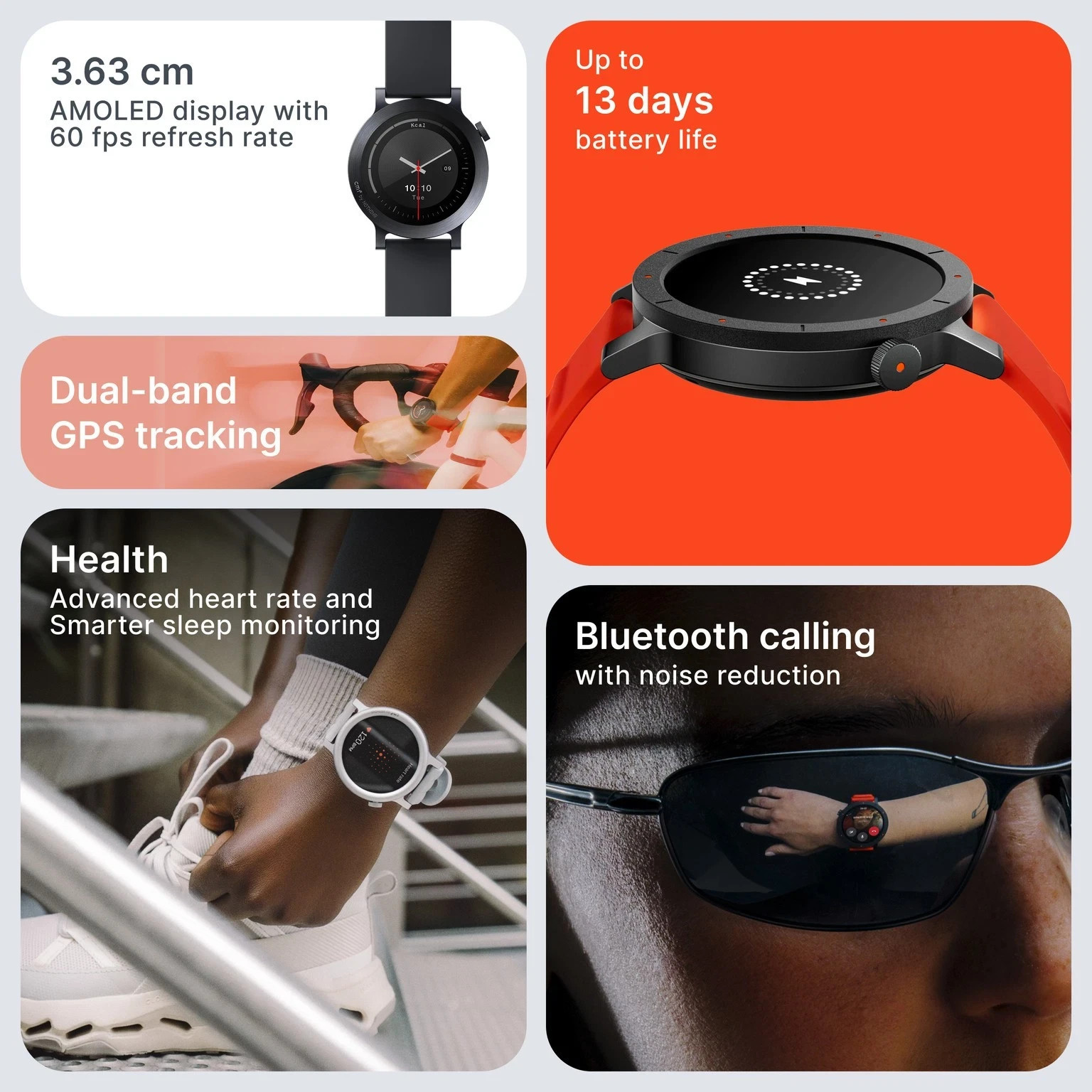 CMF by Nothing Watch 3 Pro|1.43 AMOLED|13 Day Battery|Dual-band GPS (Light Grey)