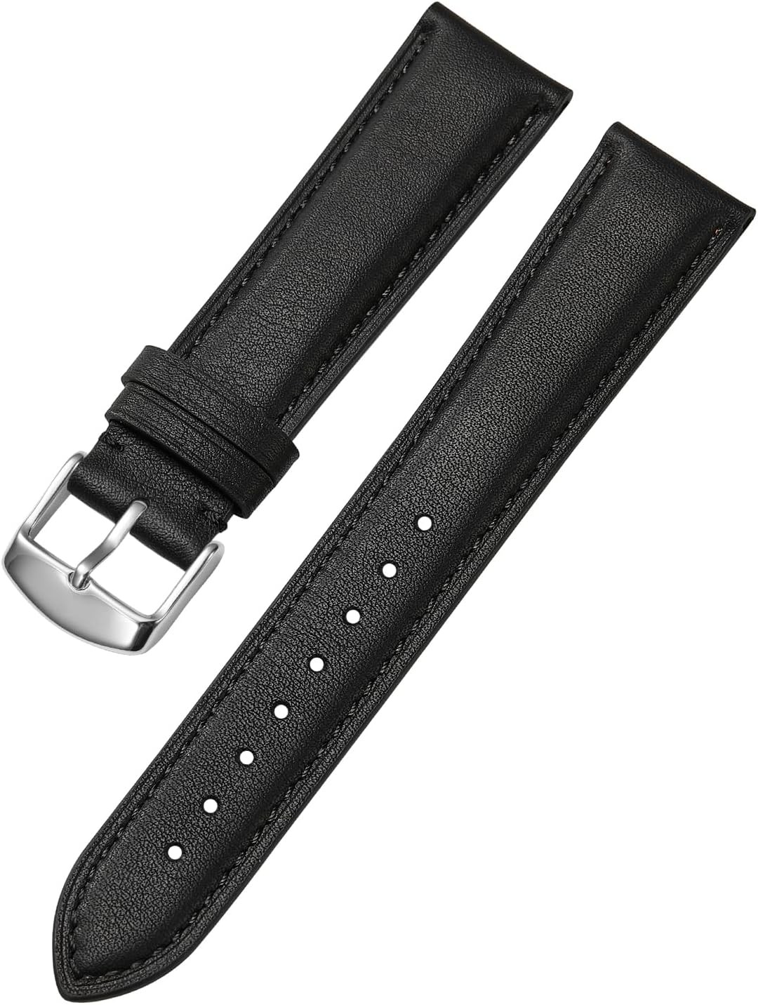 Quick Release Leather Watch Band for Men & Women, 18mm to 24mm Replacement Strap