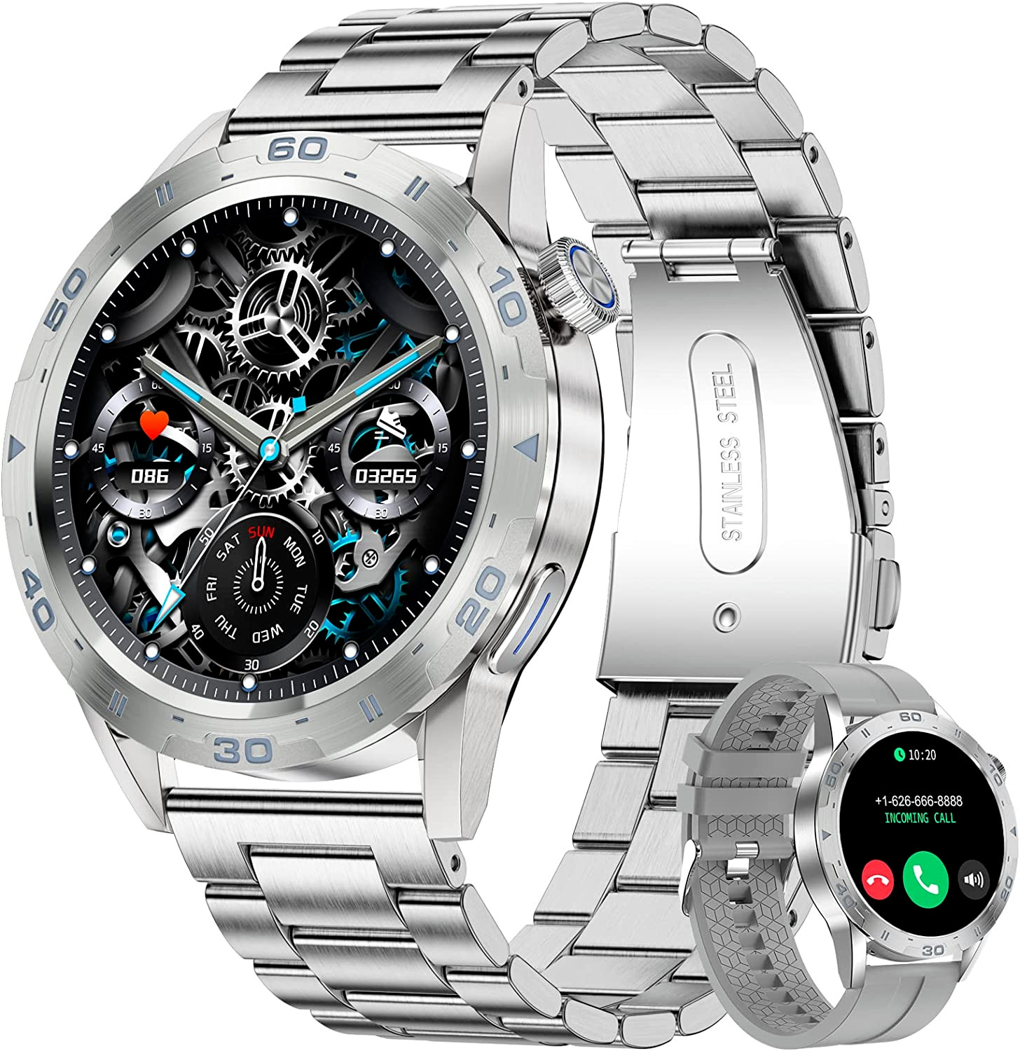 Smart Watch for Men with Bluetooth Answer/Make Call/Voice Speaker, Android Ios S
