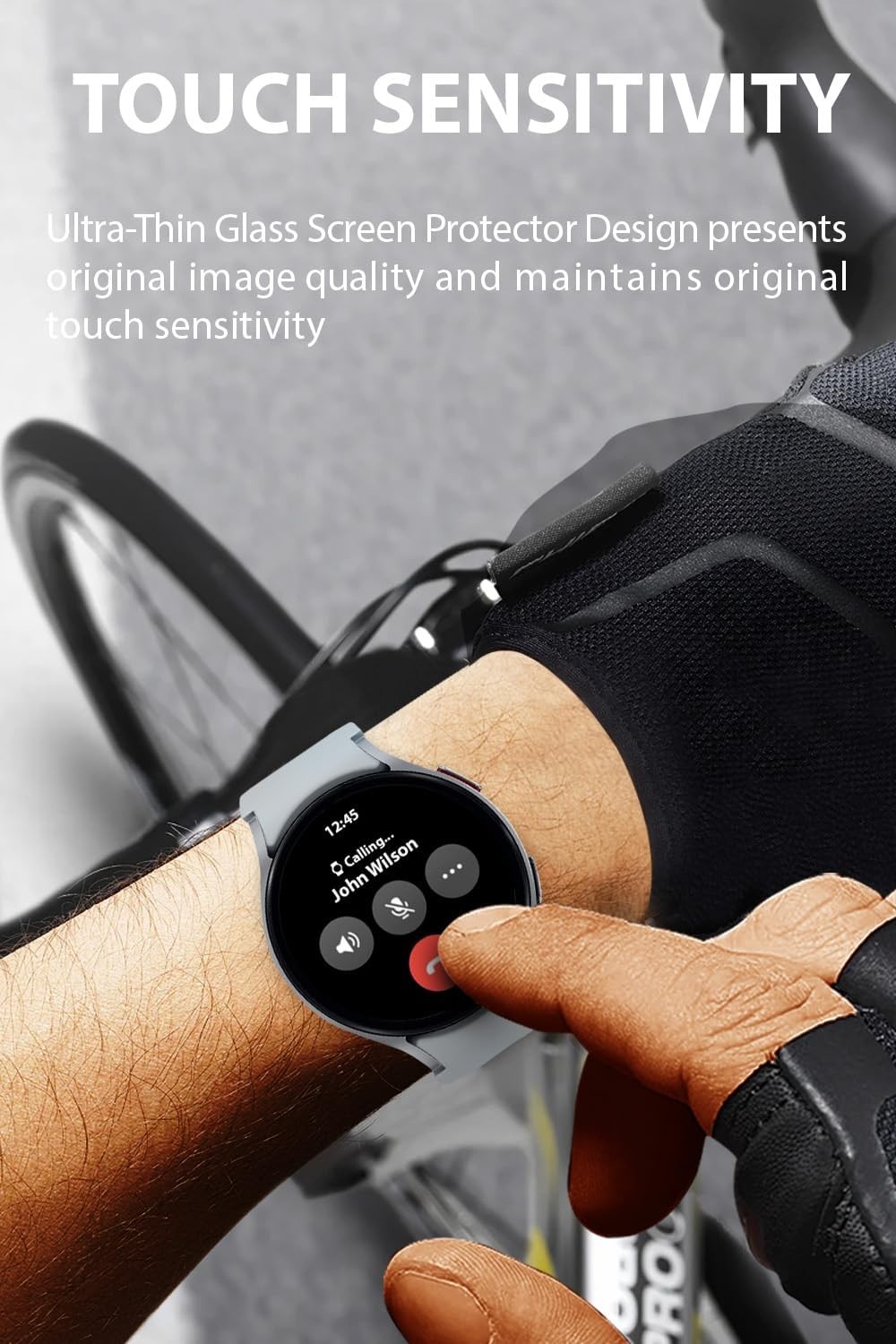 4 Pack Tempered Glass Screen Protectors for Galaxy Watch 8 40mm, Bubble Free