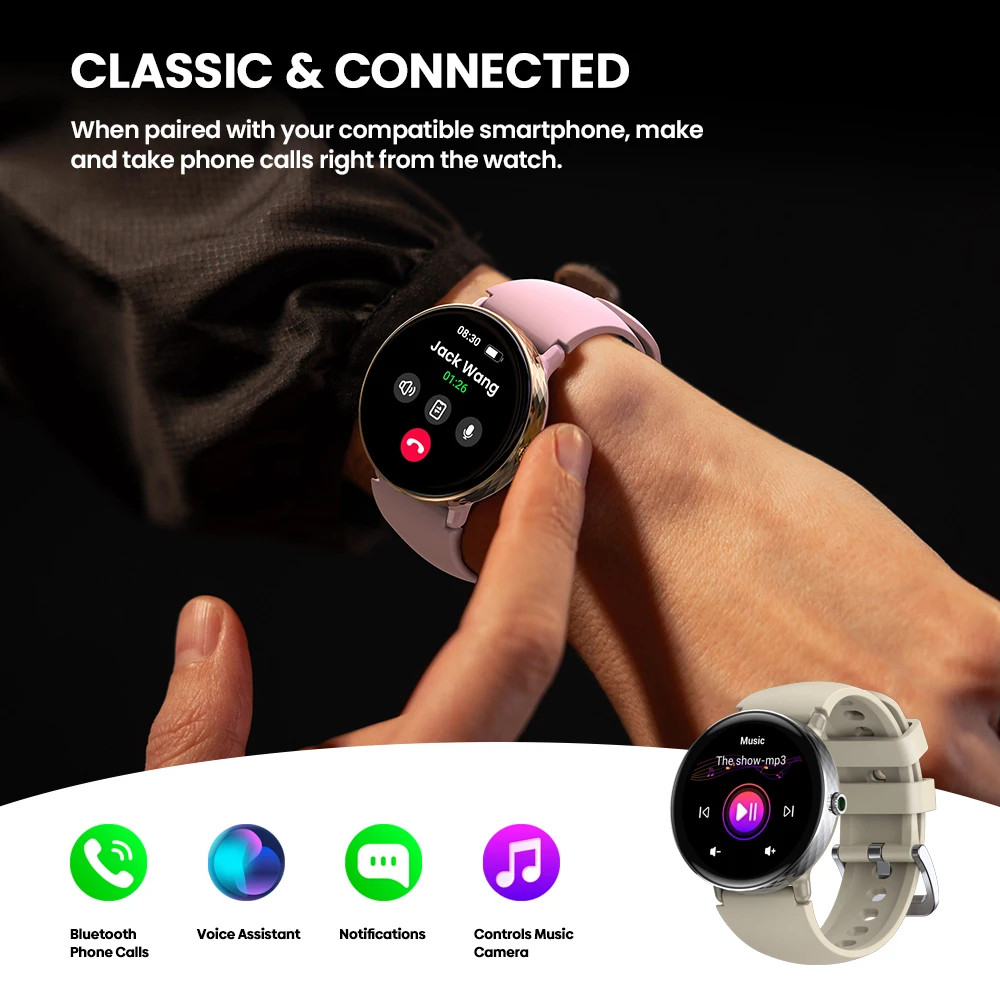 Zeblaze Lily 2 Smartwatch 1.2″ AMOLED Voice Calling Double Strap Health Fitness