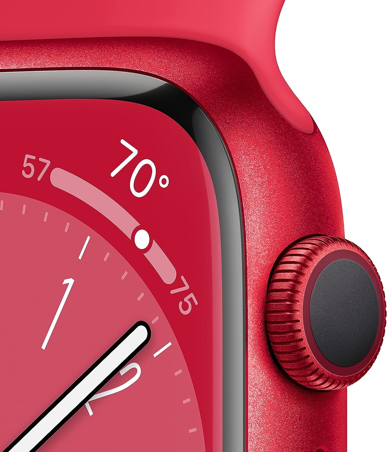 New Apple Watch Series 8 Smart Watch Aluminum Case with Sport Band 45mm M/L Red