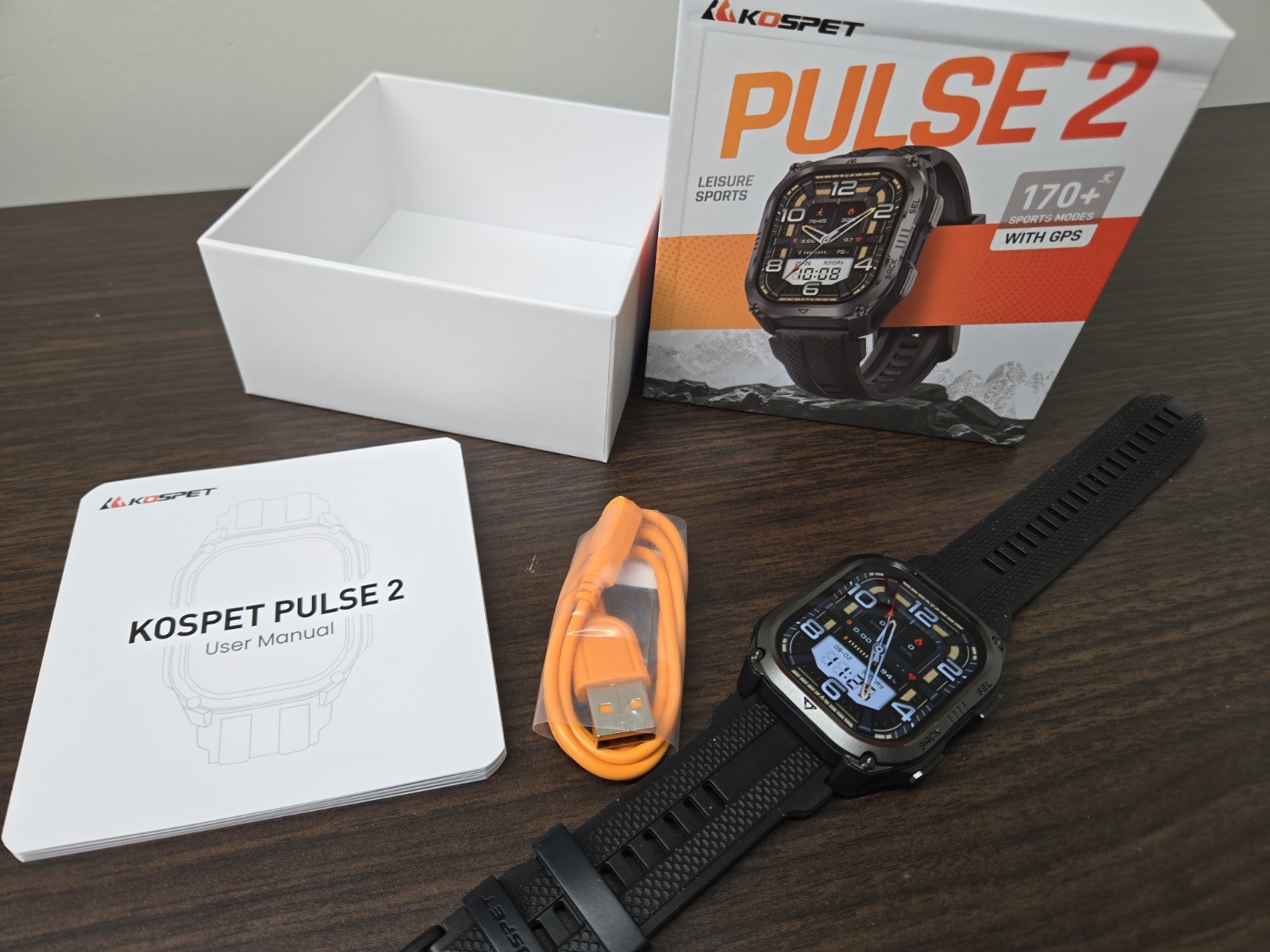 KOSPET PULSE 2 Rugged Smart Watch With Dual GPS AMOLED
