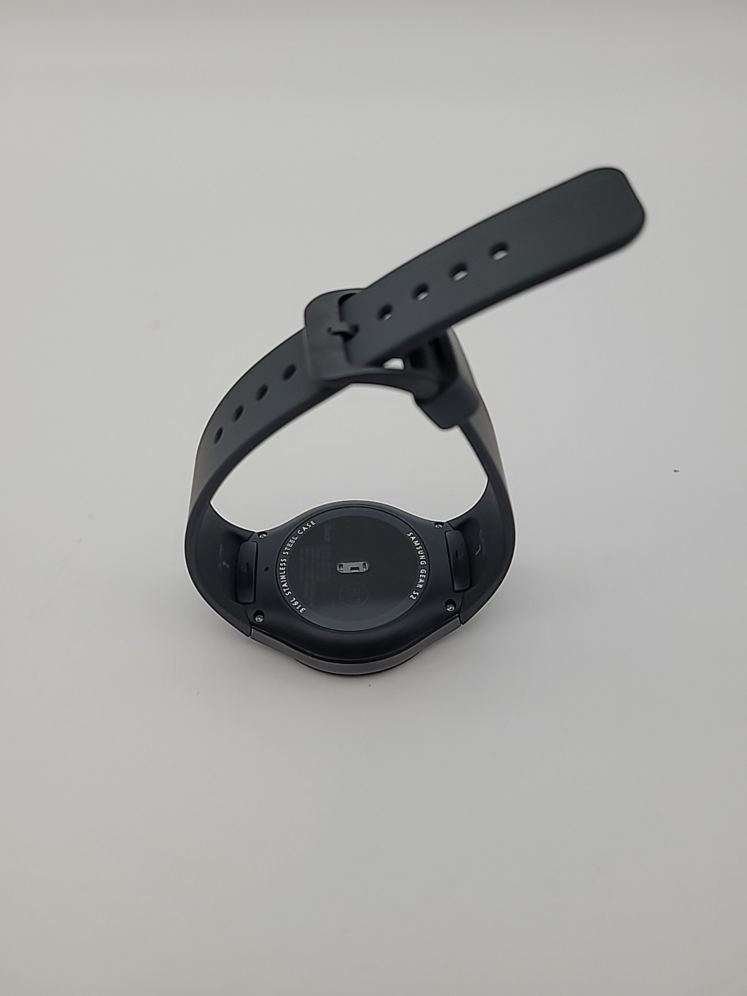 Samsung Galaxy Gear S2 42mm Stainless Steel Case Dark Gray Classic Buckle Smart