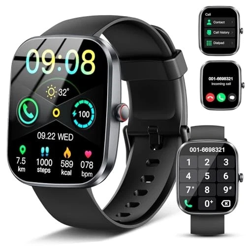 Soudorv Black Smart Watch (Answer/Make Call) 1.91″ T70 Pedometer IP68 Waterproof