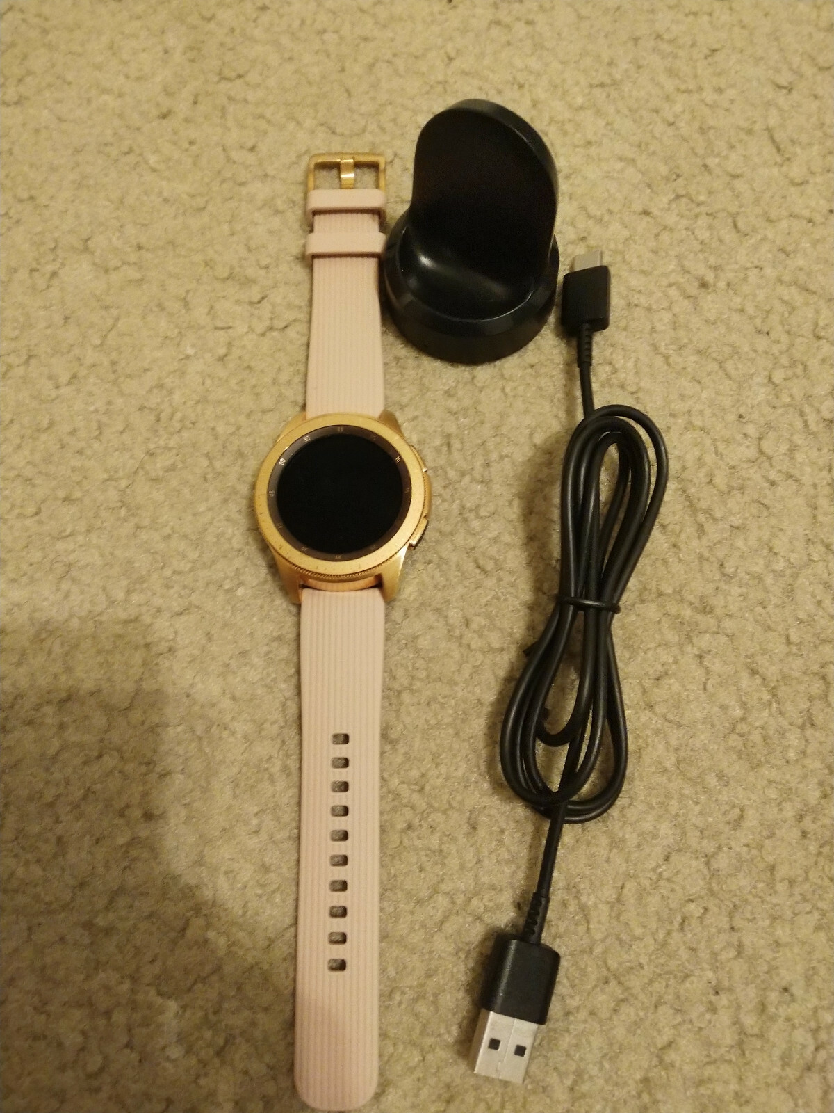 Samsung Galaxy watch smartwatch Rose Gold SM-R810 42mm SM-R810NZDAXAR READ