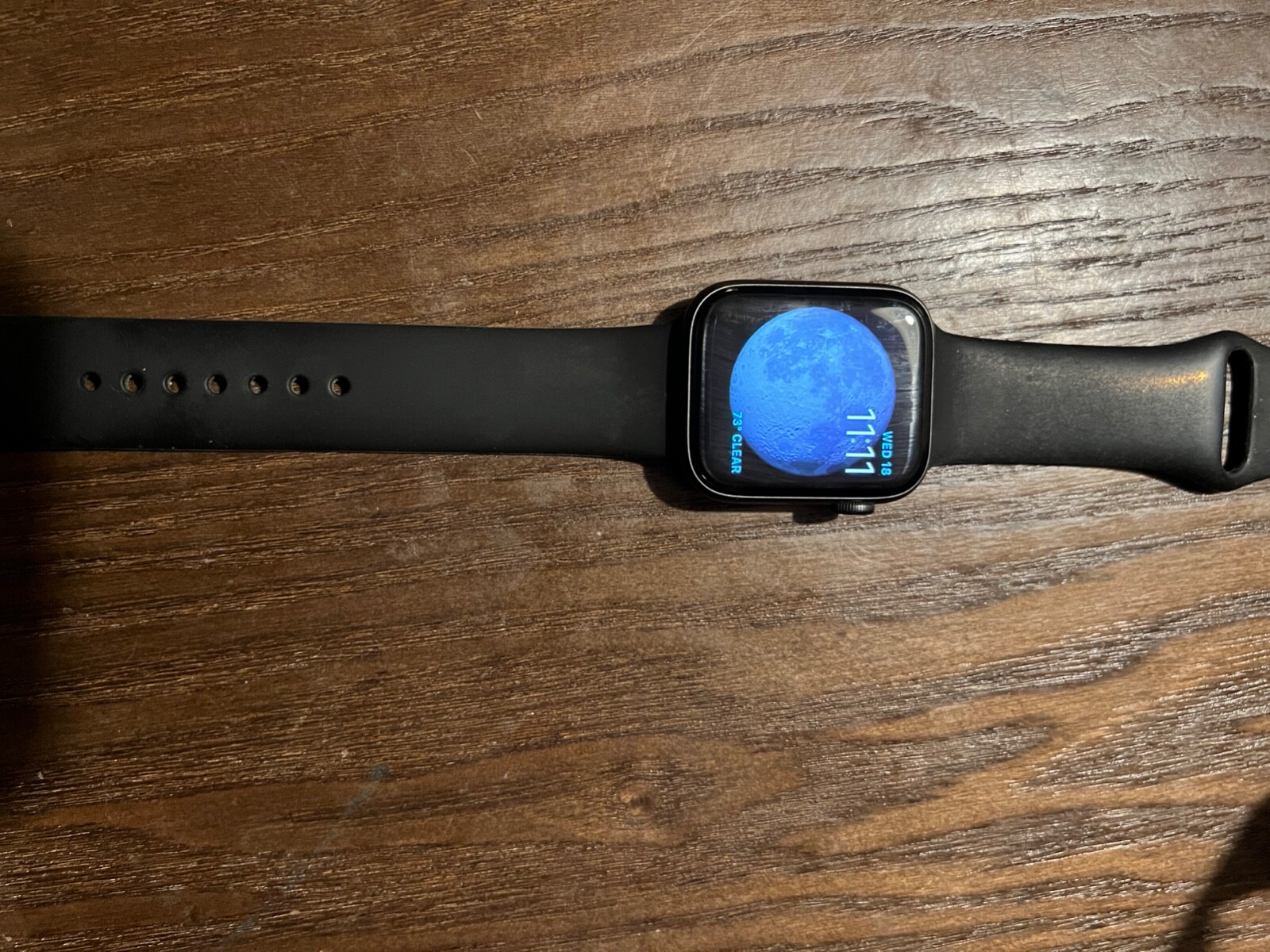 Apple Watch Series 5 44mm Space Gray Aluminium Case with Black Sport Band – S/M