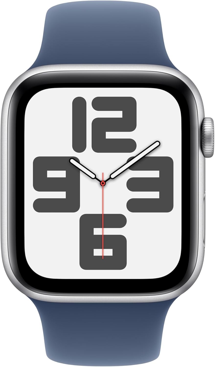 Apple Watch Series SE 2nd Gen (GPS+LTE) 44MM Silver Aluminum Case Denim Sport