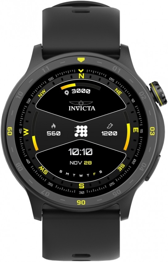 Invicta I-Tech 2 Smartwatch 45.6mm GPS Heart Rate Black ITECH-001 New