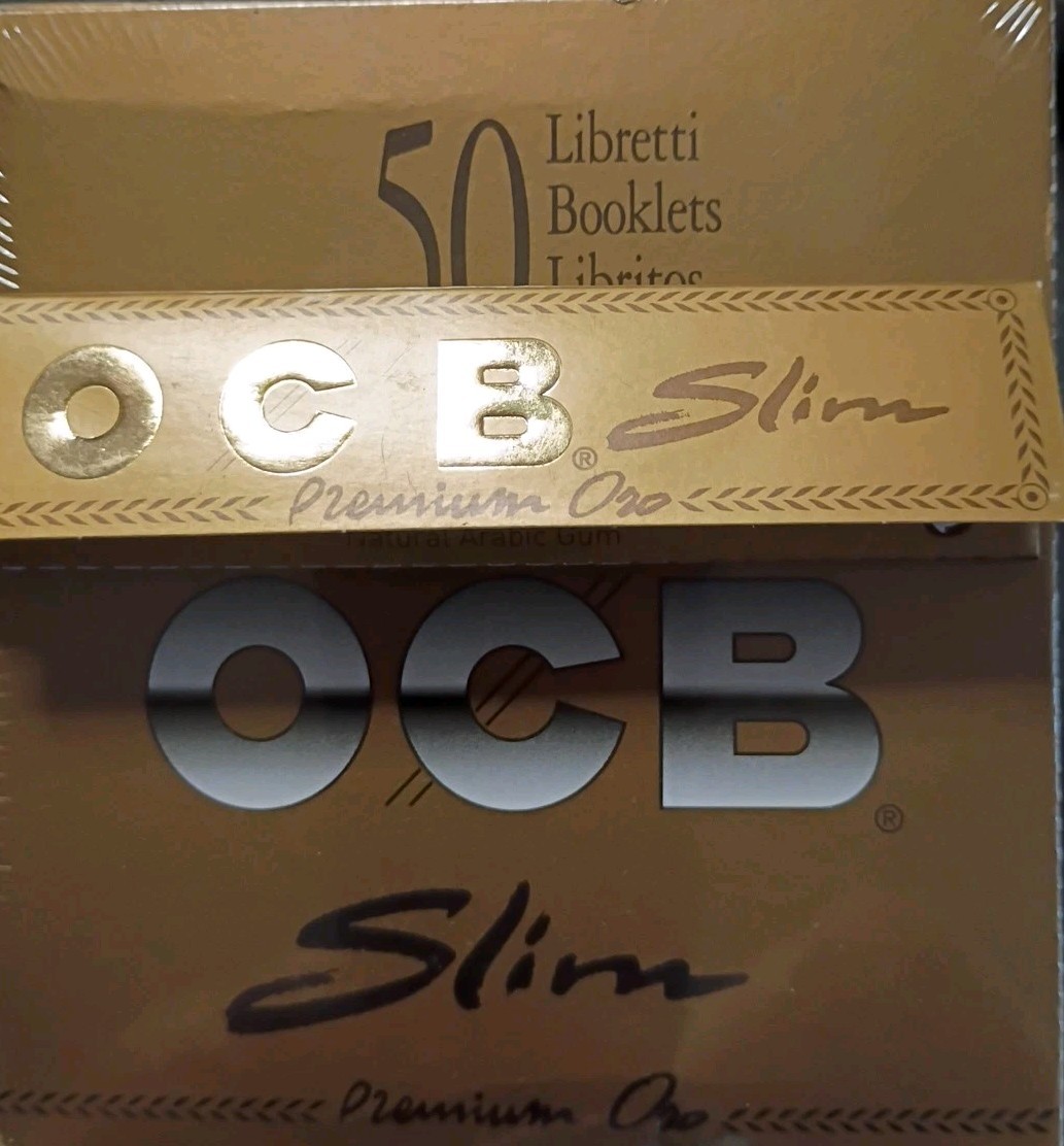 OCB Premium Oro King Size Slim Gold Cartine Lunghe 50 Libretti – Factory Sealed