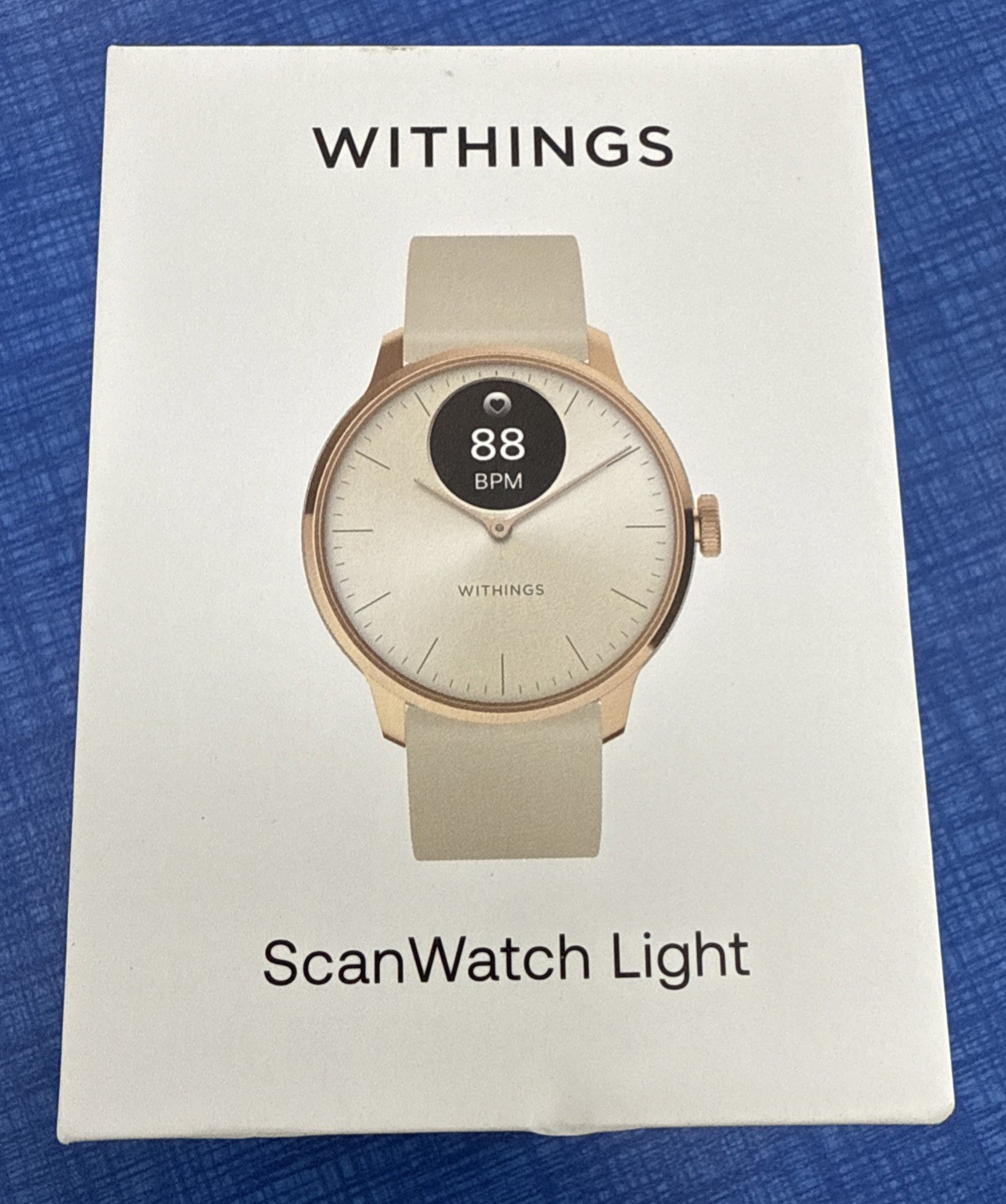 Withings ScanWatch Light – Sleep Monitor Smart Watch – Rose Gold Beige – 37mm