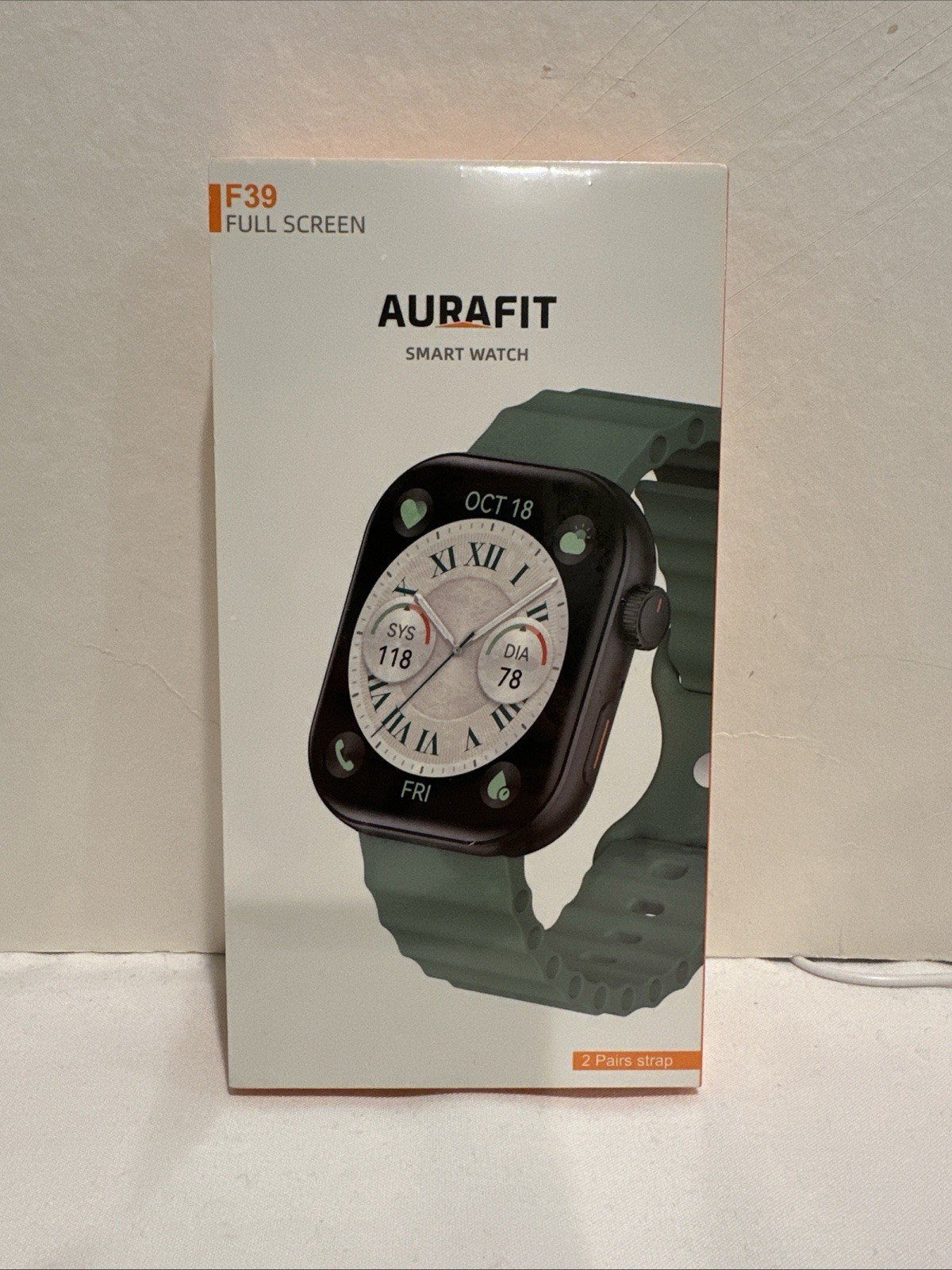 AURAFIT F39 Full screen Smart Watch – Stylish Watch For Men Or Woman – Brand New