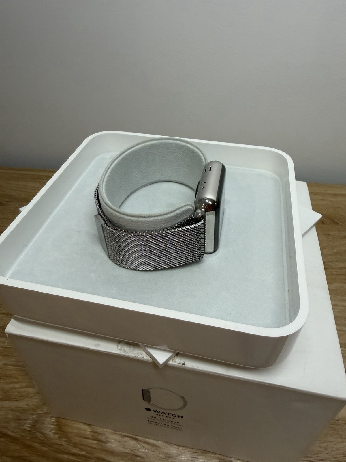 Apple Watch Series 2 38mm Stainless Steel Case Silver Milanese Loop MNP62LL/A