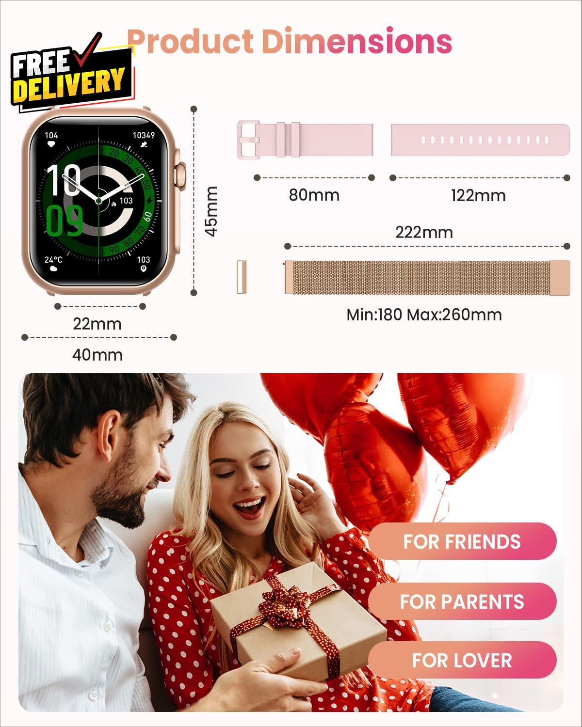 Smart Watch for Women Men Fitness Smart Watch for I phone&Android Bluetooth….