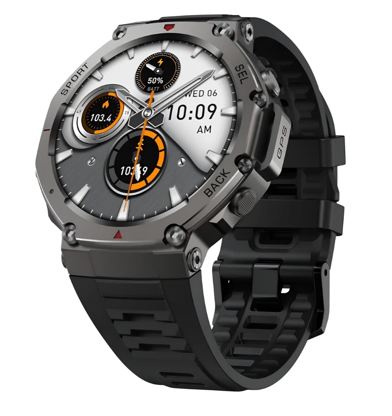 GPS Smart Watch Men 1.43in AMOLED 60 Day Battery Rugged 5ATM 46mm NEW