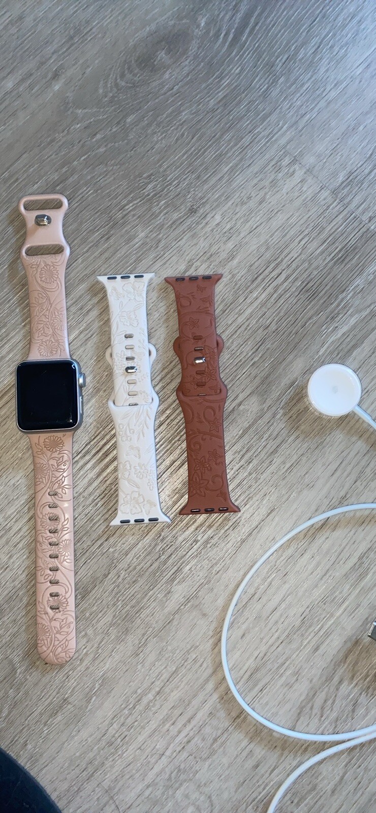 apple watch series 3 38mm with 3 neutral color bands