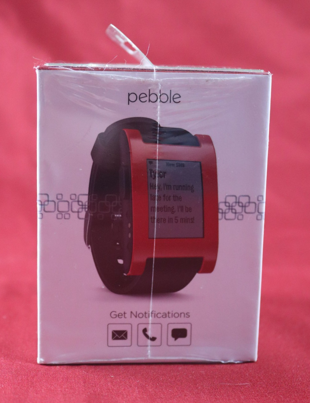 Factory Sealed Pebble 301RD Original Smartwatch – Red