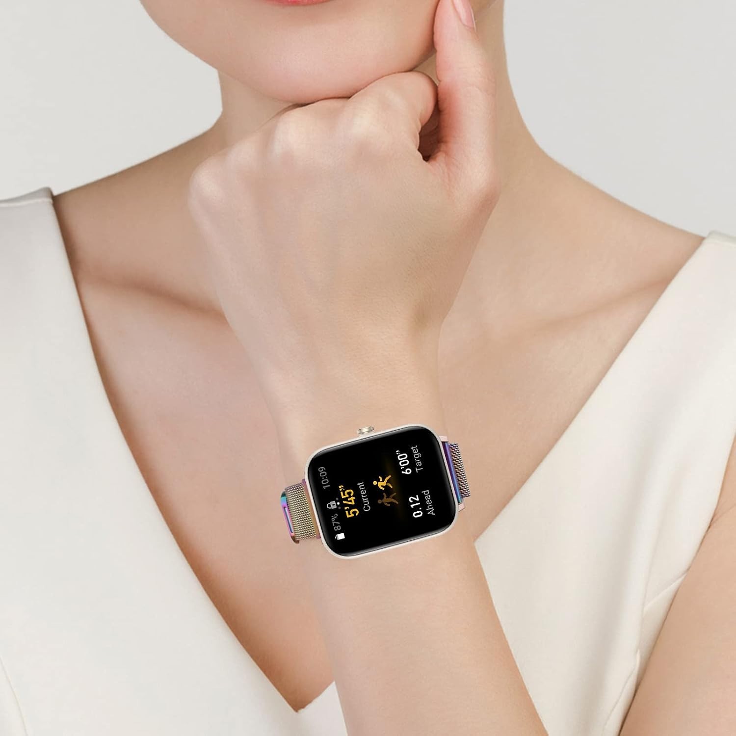 Adjustable 20mm Stainless Steel Bands with Magnetic Clasp for Amazfit GTS Series
