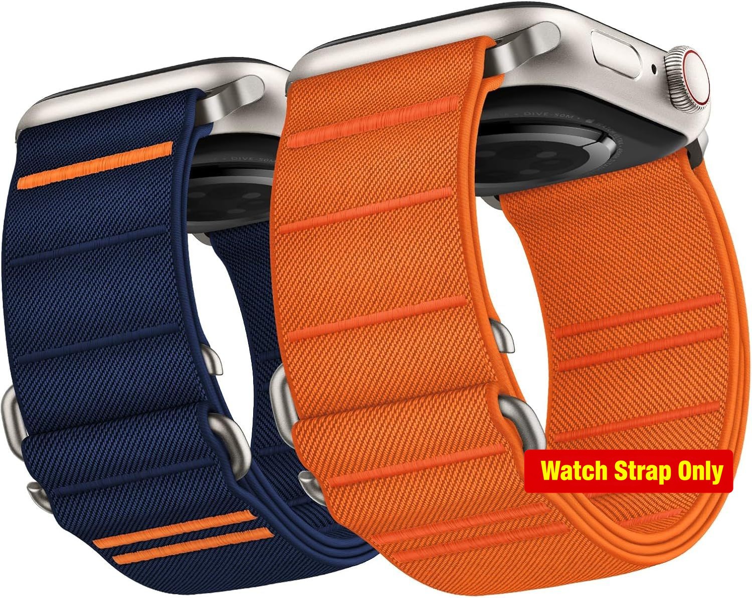 2 Pack Strap For Apple Watch Ultra 49mm/46mm/45mm/44mm/42mm/41mm/40mm/38mm, Stre