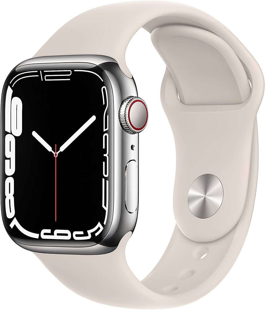Apple Watch Series 7 41mm Aluminum Case with Sport Band – Starlight, Regular…