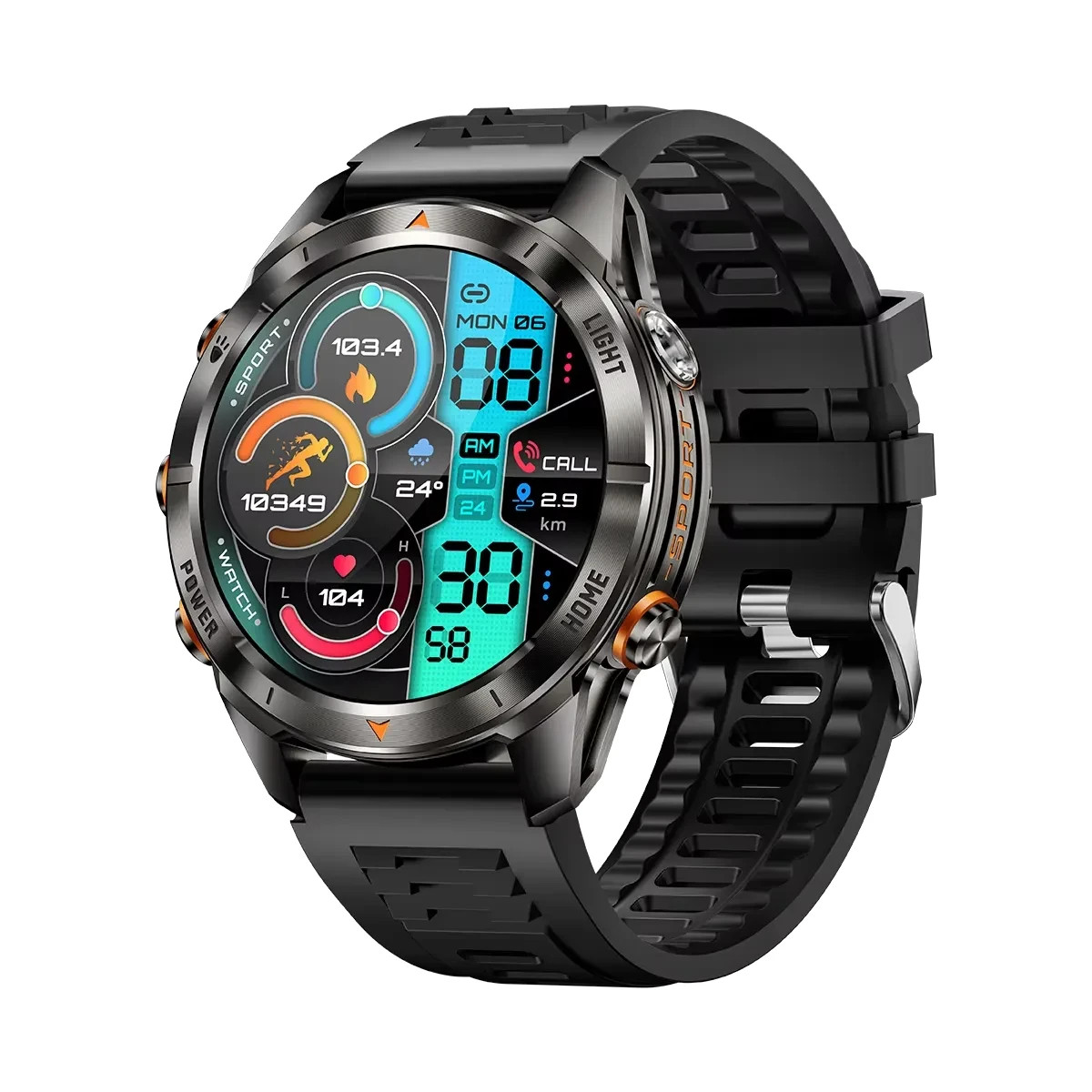 Smart Watch 1.46″ HD Military Style Xmas Gift Call Tracker Sport Fitness 515mAh