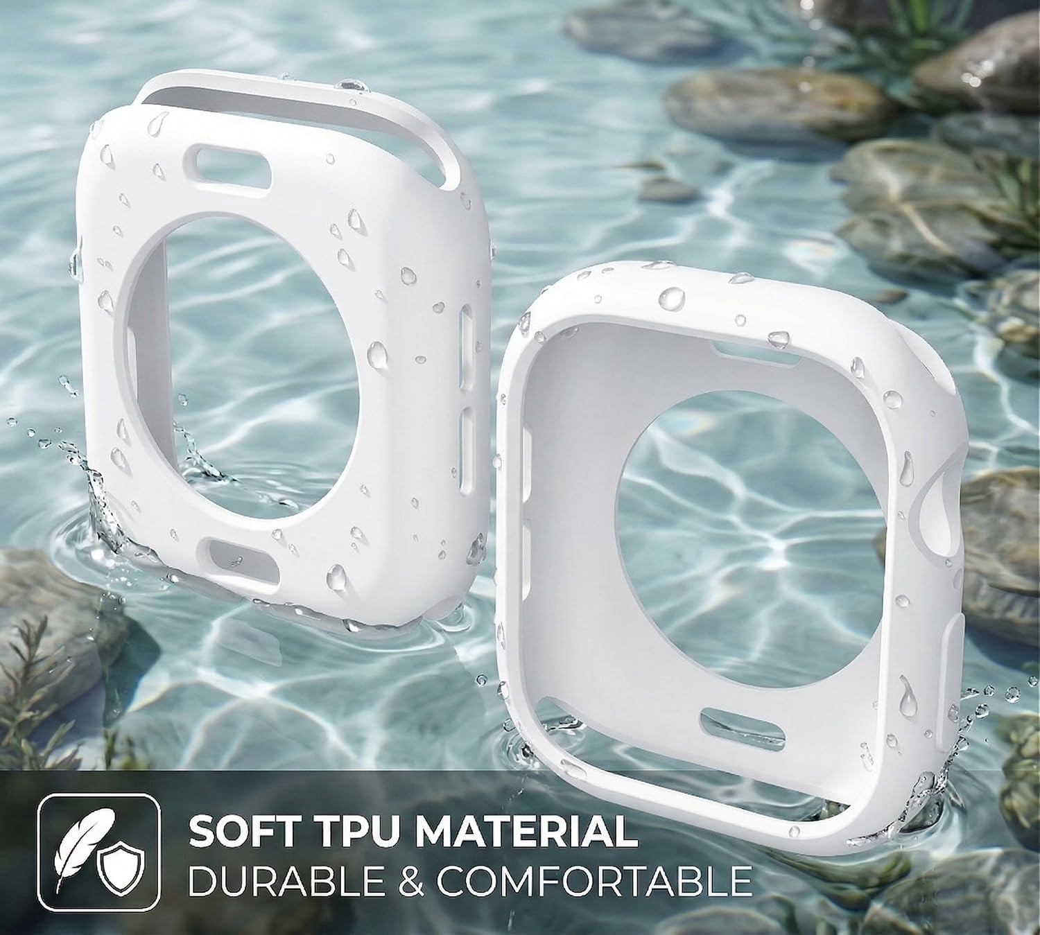 Slim Bumper Case for Apple Watch Series 11/10 46mm Soft Silicone TPU Cover
