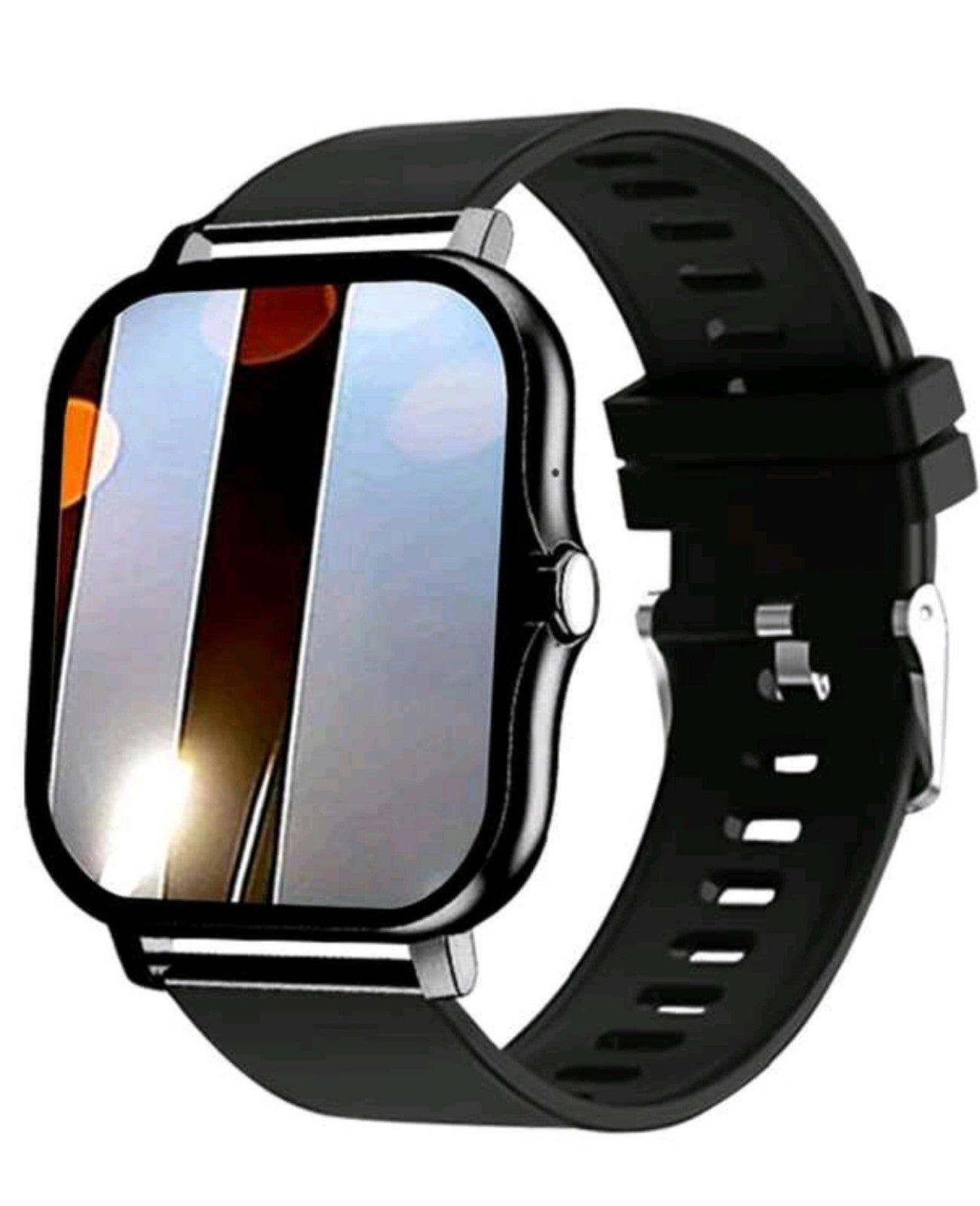 New SmartWatch With Black Silicone Strap