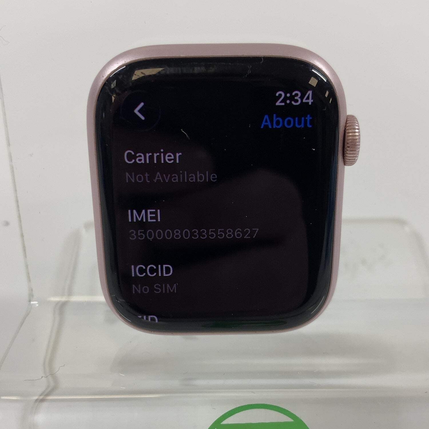 GPS Only Apple Watch Series 9 45MM Pink Aluminum A2984 Face Only