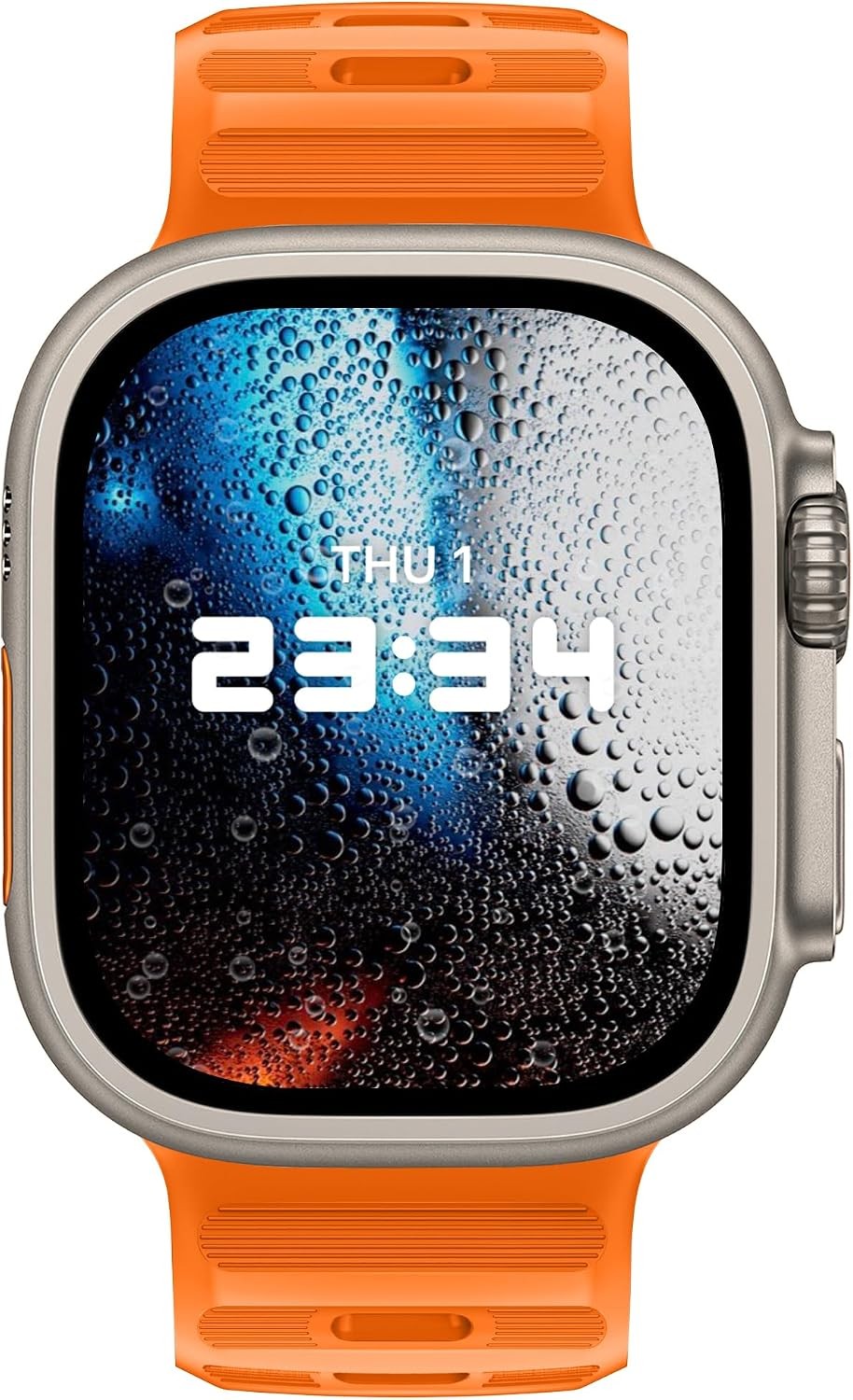 Silicone Strap Compatible with Apple Watch Ultra 2 40mm 44mm Orange