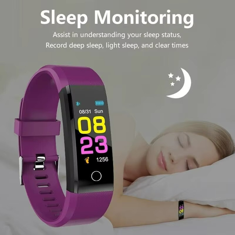 115plus Bluetooth 4.0 Intelligent Sports Bracelet Smartwatch for iOS Android Spo