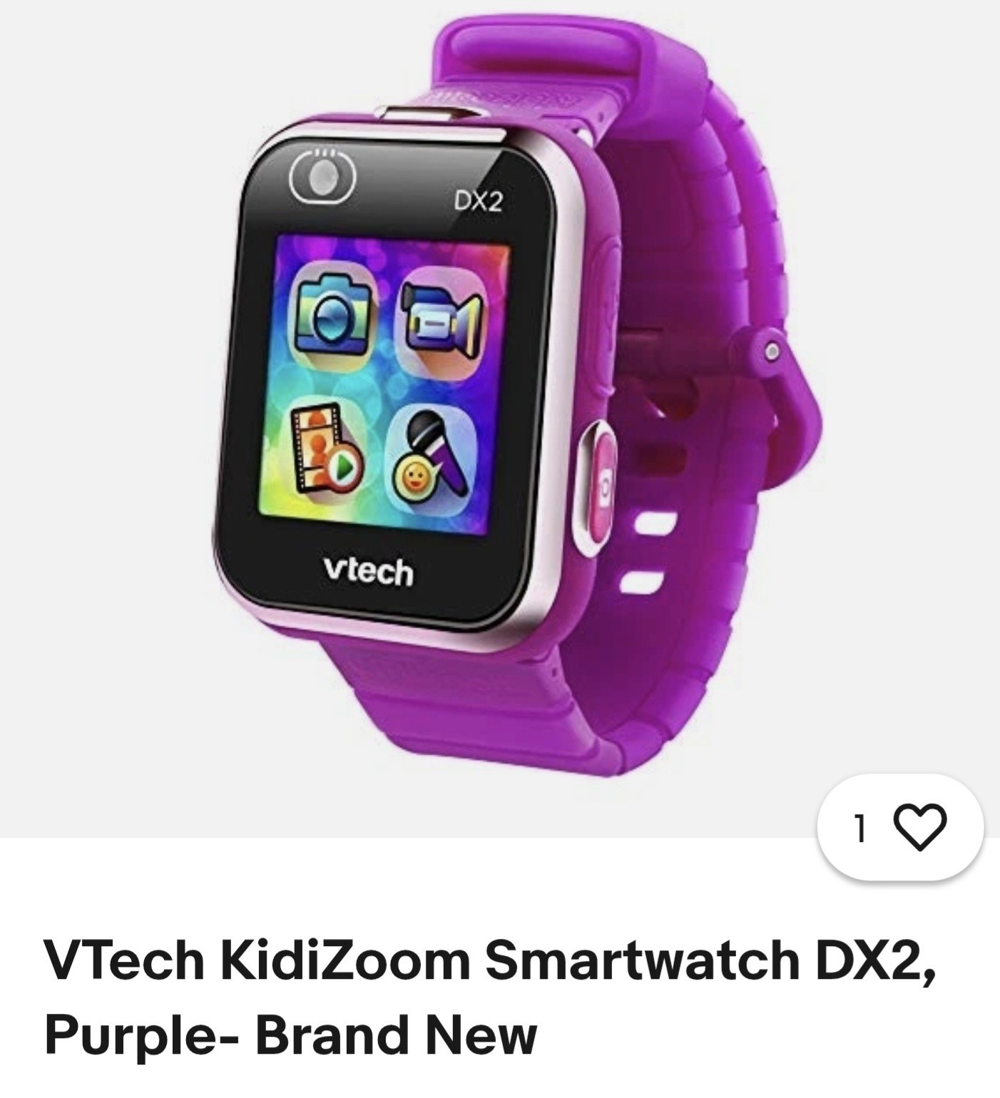 VTech KidiZoom Smartwatch DX2 Kids Touchscreen Camera Purple