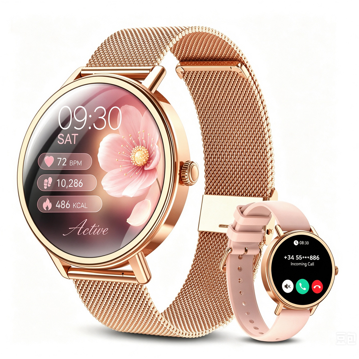 Smart Watch Female – Bluetooth Calling Health Tracker Smartwatch Waterproof Gift