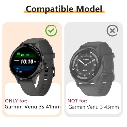 4 Pack for Garmin Venu 3s 41mm Screen Protector Case Soft TPU Bumper Full Covera