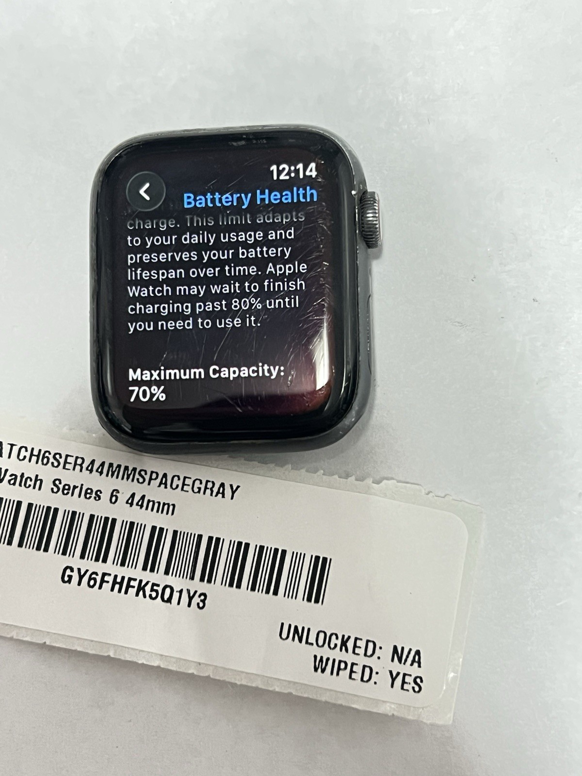 Apple Watch Series 6 44mm black Aluminum GPS-LTE cracked