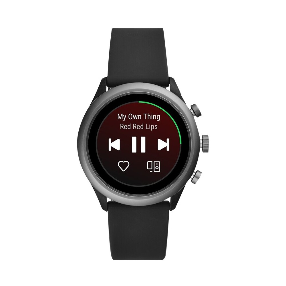 $275 MSRP~ Fossil Men’s FTW4019 Black Aluminum Sport Smartwatch- Factory Sealed