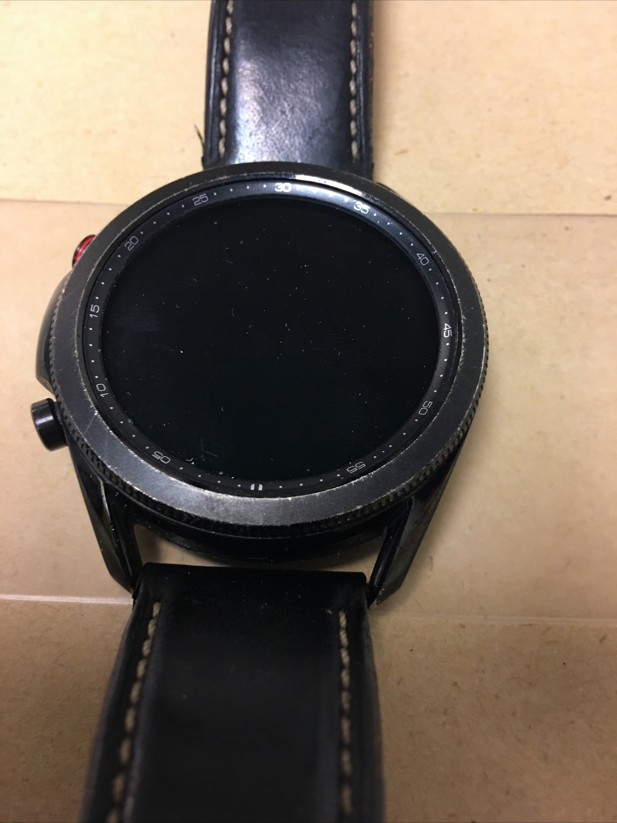 Samsung Galaxy Watch3 SM-R845 45mm Stainless Steel Case with Leather Strap -…