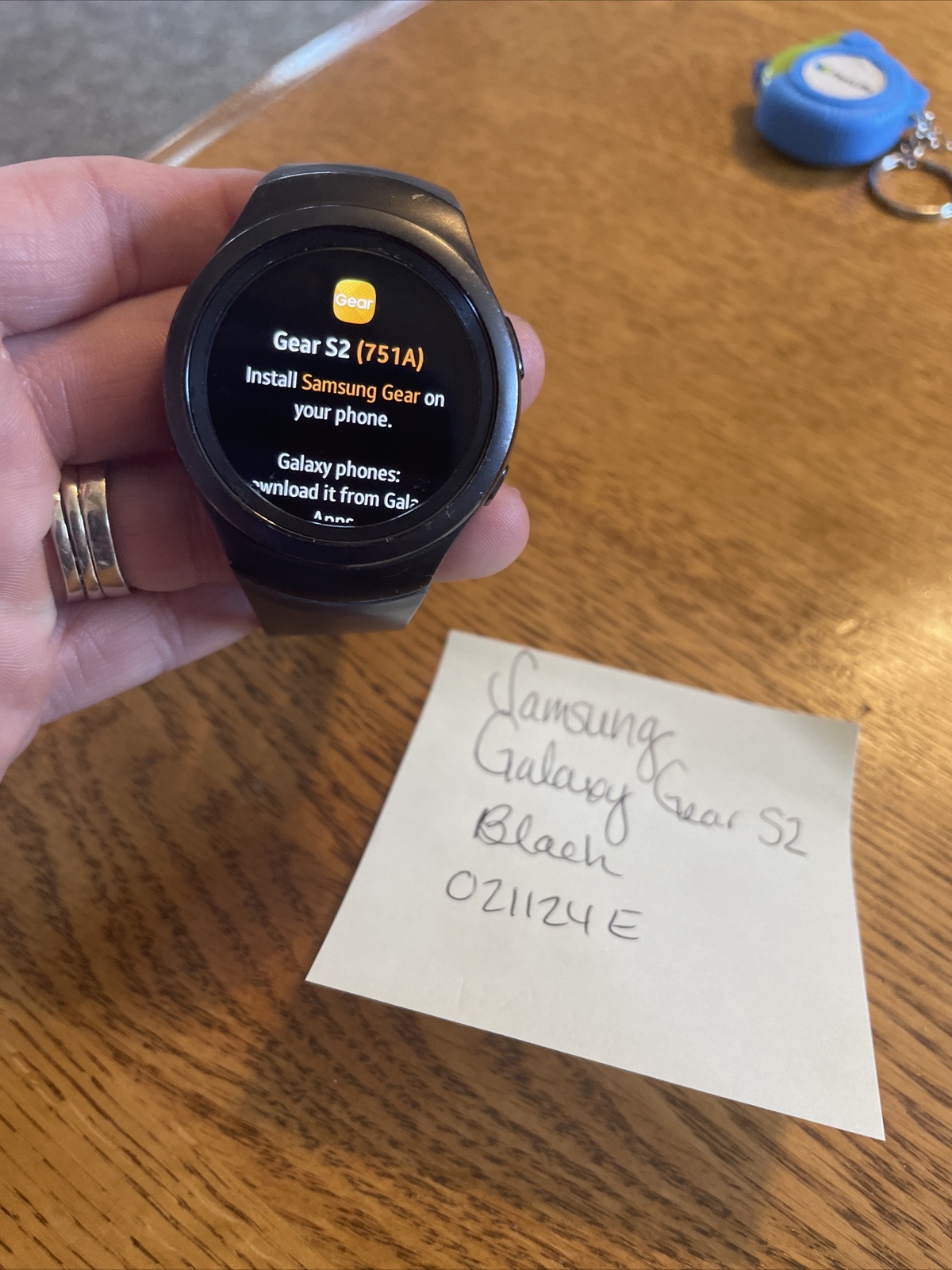 Samsung Galaxy Gear S2 44mm Stainless Steel Case Dark Gray Small Bands
