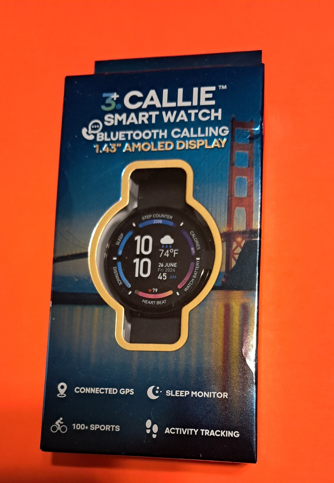 NEW – 3+ Callie Smartwatch W/ Bluetooth Calling Watch – Round Face – Free ShipN!