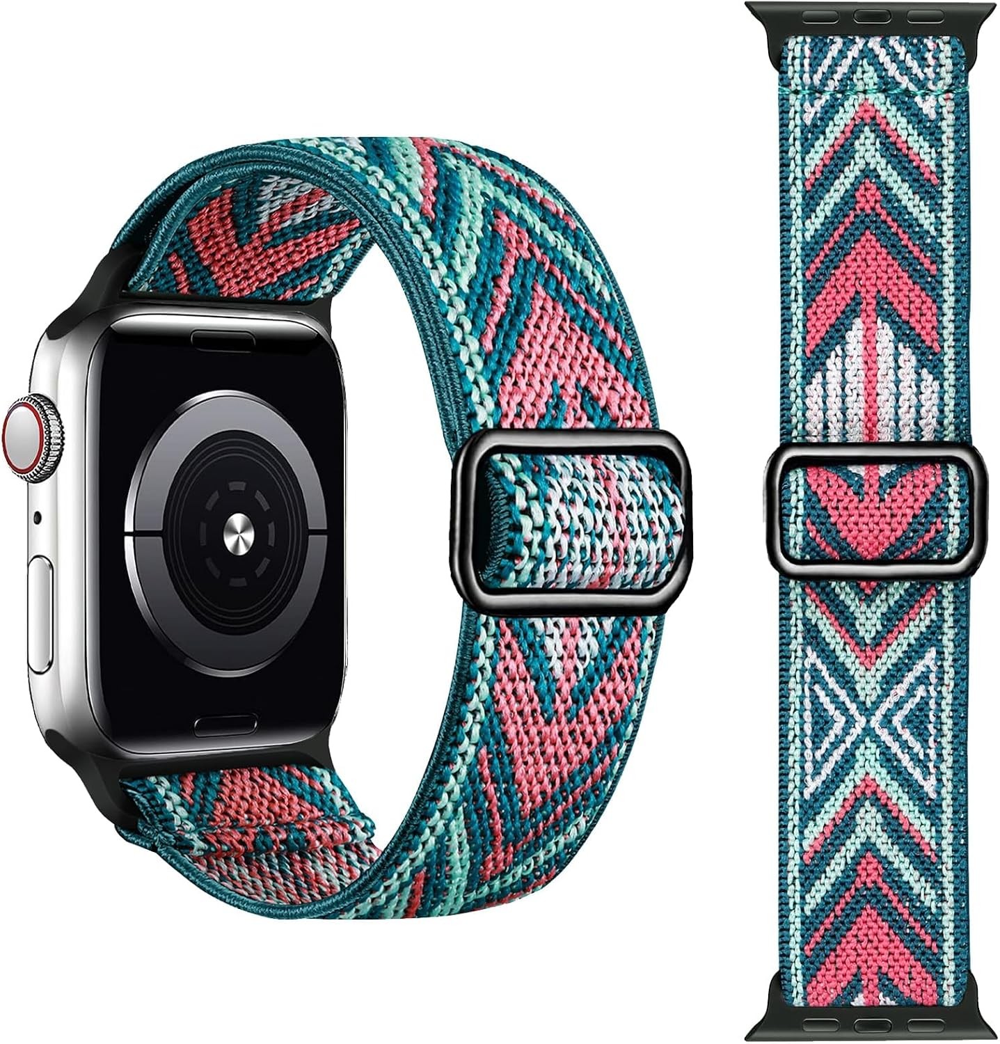 Stretchy Solo Loop Strap Compatible with Apple Watch 38mm 40mm 41mm Boho Band