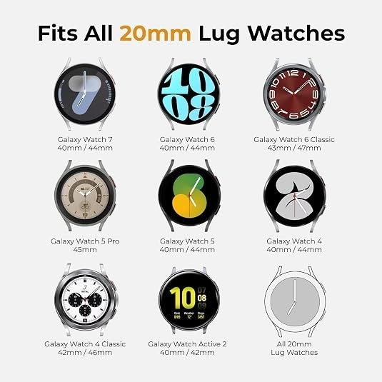3 Pack Soft Silicone Strap Compatible with Samsung Galaxy Watch 7 Ultra