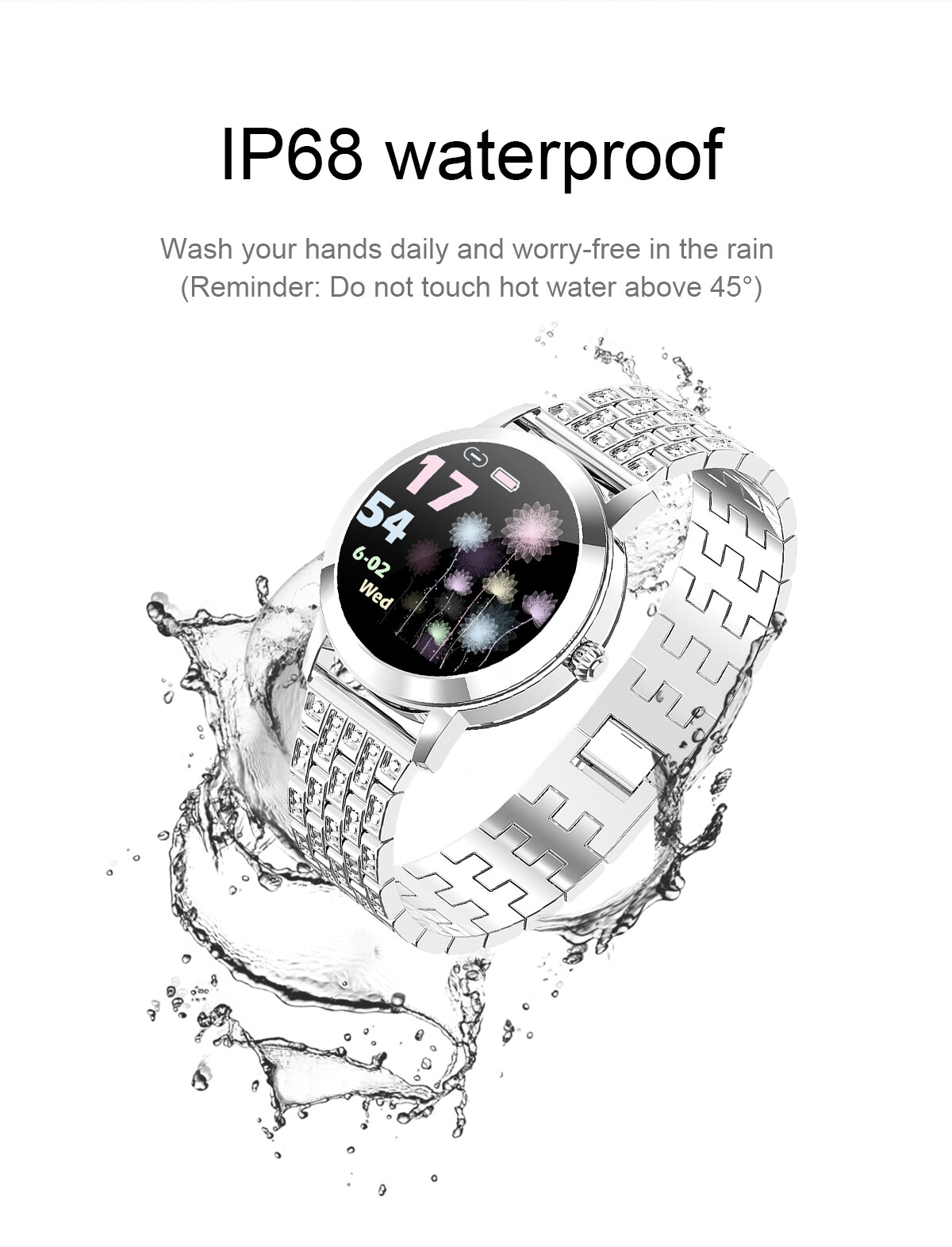 Waterproof Smart Watch Women Luxury Sports Bracelet Wristwatch for Ladies Girls