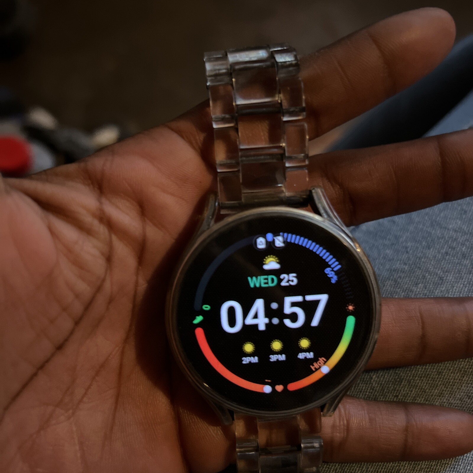 Samsung Galaxy Watch4 SM-R875 44mm Aluminum Case with Sport Band – Black…