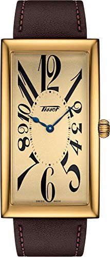 Tissot Heritage Banana Watch Unisex Champagne Dial Leather Strap T1175093602200
